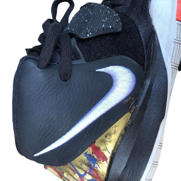 CUSTOM 2019 Nike Kyrie 6 GS 'Jet Black' Gold Black Size 5 - Picture 3 of 16